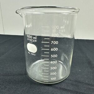 1000ML Glass Beaker, Griffin Low Form, Graduated, PYREX